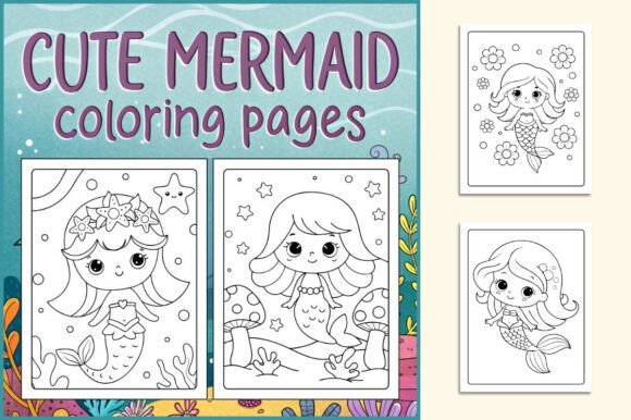 Download Cute Mermaid Coloring Pages for Kids - Premium Resources