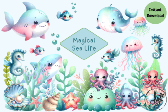 Download Mega Set of Magical Sea Life Creatures - Premium Resources