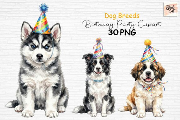 Download Dog Breeds Birthday Party Clipart PNG - Party clipart Collection