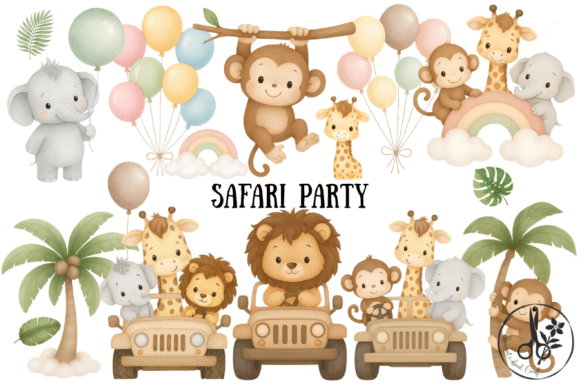 Download Safari Party Clipart &amp; Colouring Pages - Party clipart Collection