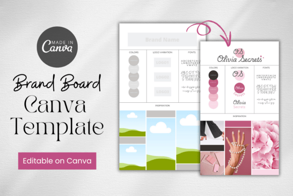 Download Editable Brand Board Template Mockup - Brand board Collection