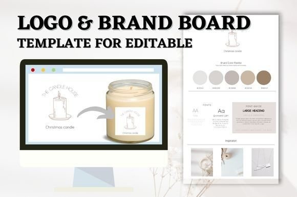 Download LOGO &amp; Brand Board Template Edit InCanva - Brand board Collection