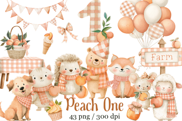 Download Peach Baby Shower Clipart, Sweet Peach - Peach Collection
