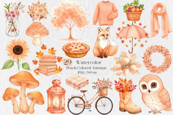 Download Peach Colored Autumn Clipart - Peach Collection
