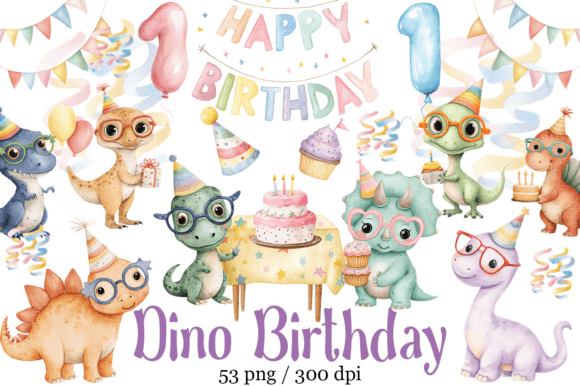 Download Dinosaur Birthday Party Clipart Dino PNG - Party clipart Collection